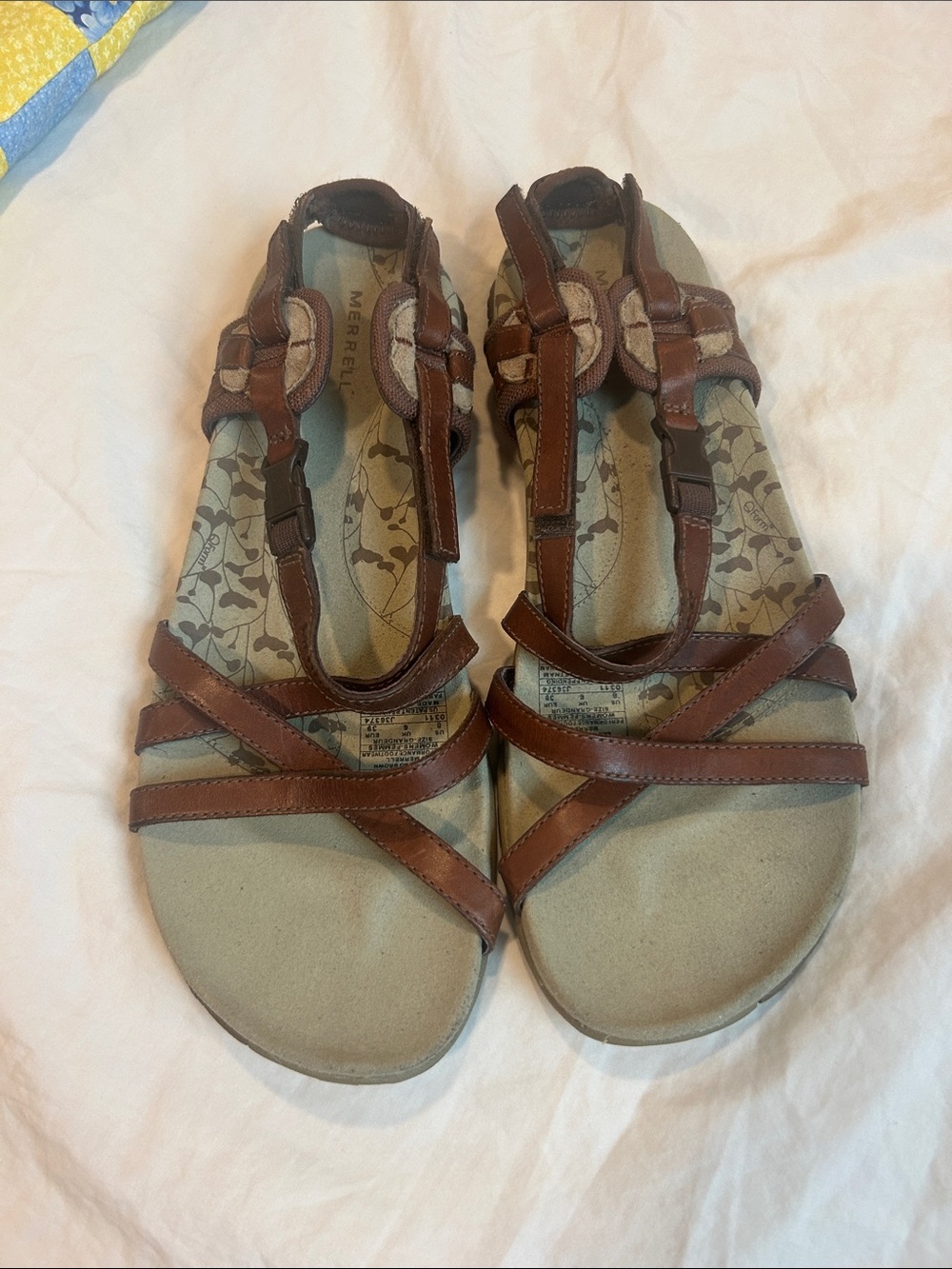 Merrell San Remo brown leather strappy sandals size 8